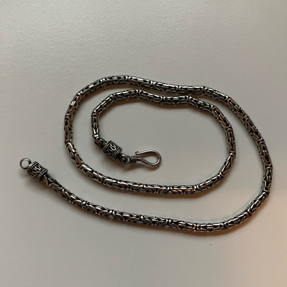 Sterling Silver Byzantine Necklace 18”